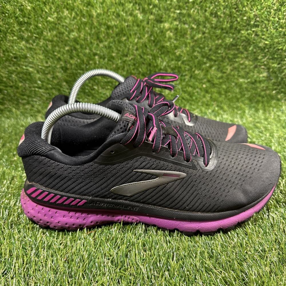 Brooks Adrenaline GTS 20 Women's Running Shoes Size 9.5B (Medium) Black Purple